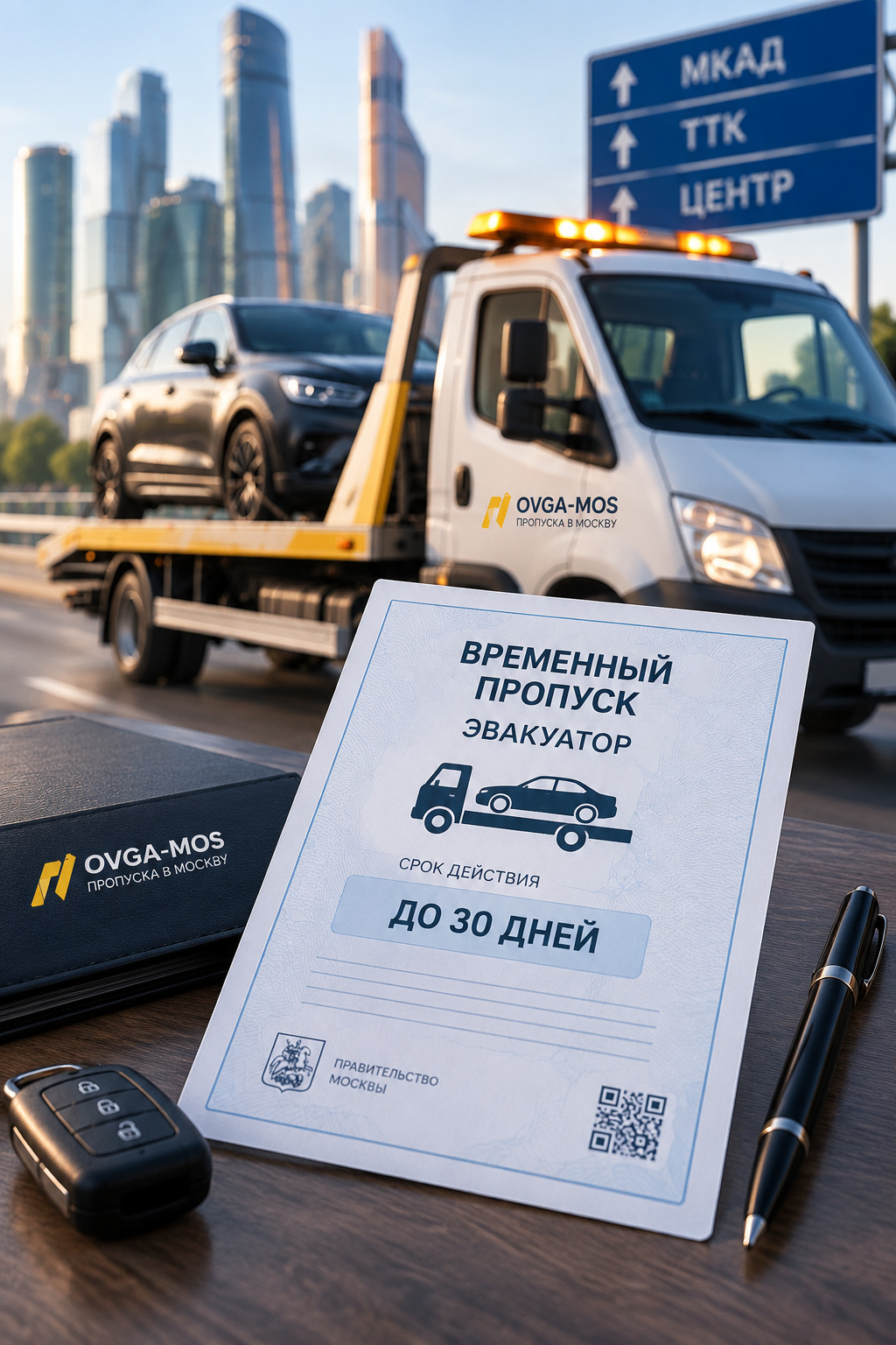 Эвакуатор в Москве на период оформления основного пропуска